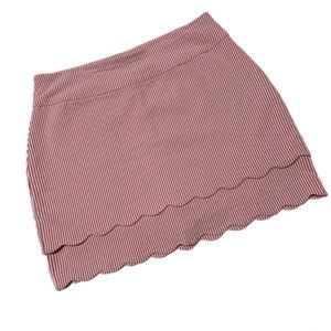 Crown & Ivy White and Red Pin Stripe Skort